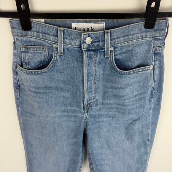 Frank & Eileen Womens Monaghan High Rise Button-Fly Straight Light Wash Jeans 28 - Picture 3 of 11